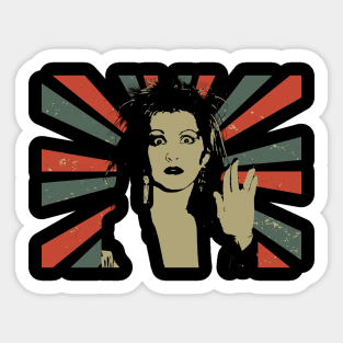 Cyndi Lauper || Vintage Art Design || Exclusive Art Sticker